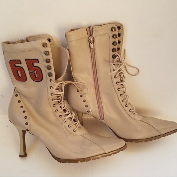 Vintage Shoes - Retro Heeled Boots Size 8